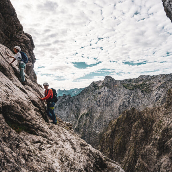 Watzmann Ostwand mit Bergführer