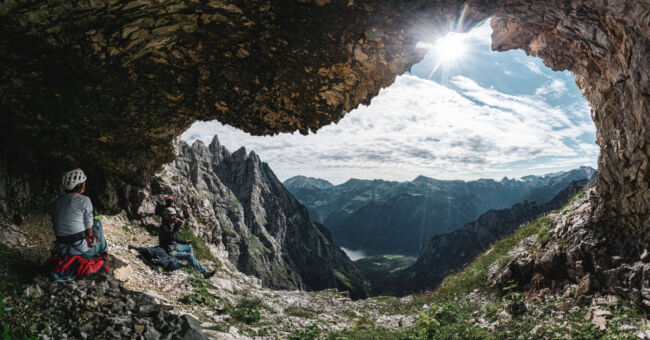 Watzmann Ostwand mit Bergführer