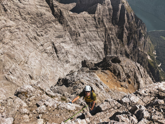 Watzmann Ostwand mit Bergführer